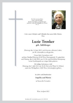Traueranzeige von Luzie Trenker