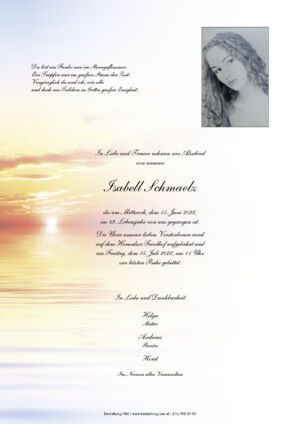 Traueranzeige von Isabell Schmaelz