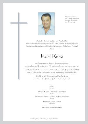Traueranzeige von Karl Kurz