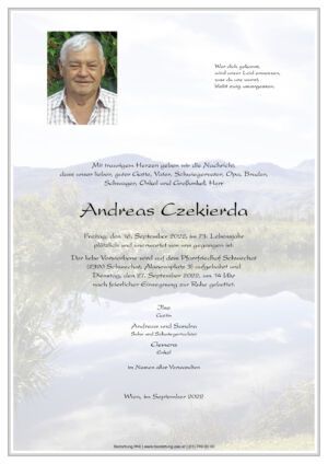 Traueranzeige von Andreas Czekierda