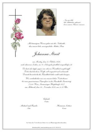 Traueranzeige von Johanna Streit