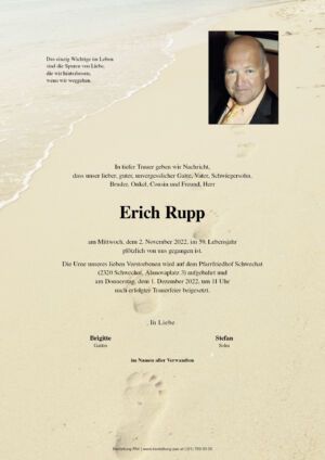 Traueranzeige von Erich Rupp