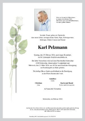 Traueranzeige von Karl Pelzmann