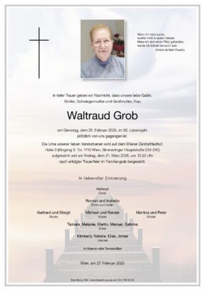 Traueranzeige von Waltraud Grob