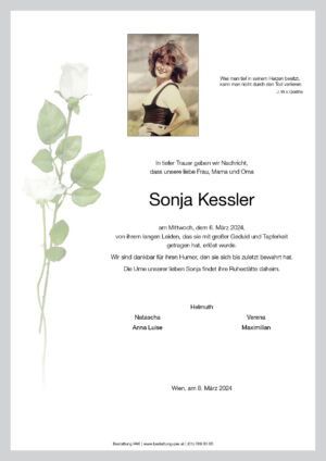 Traueranzeige von Sonja Kessler