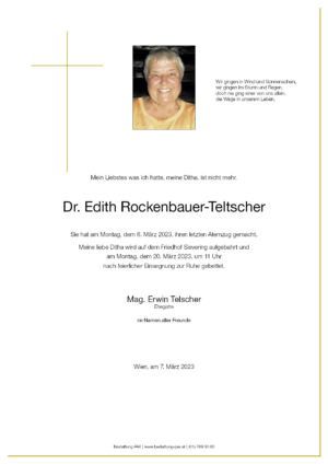 Traueranzeige von Dr. Edith Rockenbauer-Teltscher