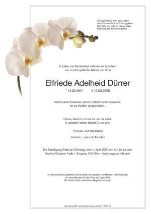 Traueranzeige von Elfriede Dürrer