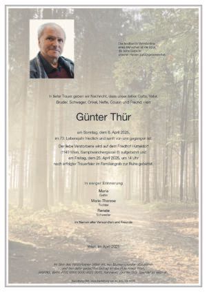 Traueranzeige von Günter Thür