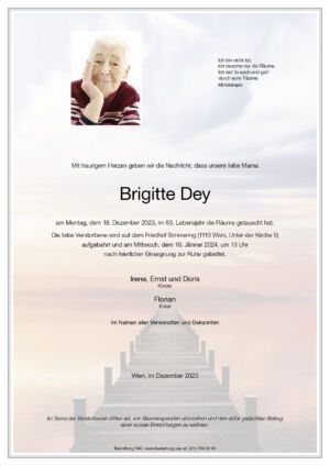 Traueranzeige von Brigitte Dey