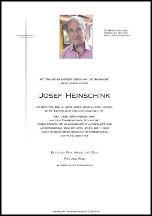 Traueranzeige von Josef Heinschink