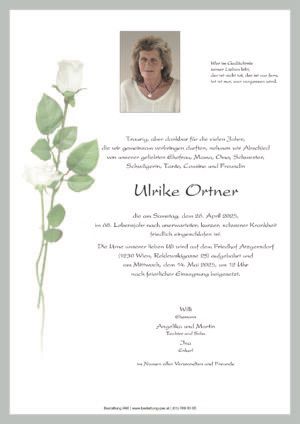 Traueranzeige von Ulrike Ortner