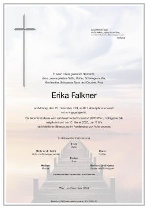 Traueranzeige von Erika Falkner