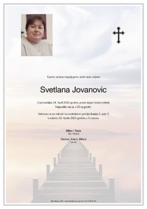 Traueranzeige von Svetlana Jovanovic