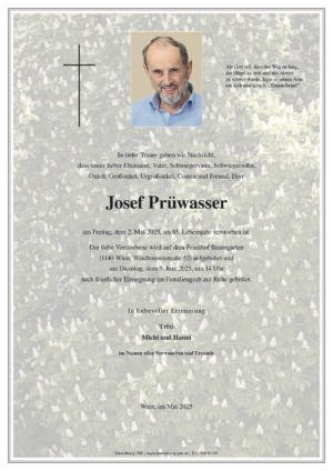 Traueranzeige von Josef Prüwasser