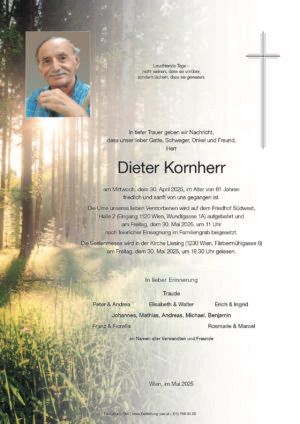 Traueranzeige von Dieter Kornherr
