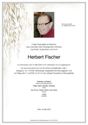 Traueranzeige von Herbert Fischer