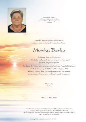 Traueranzeige von Monika Berka