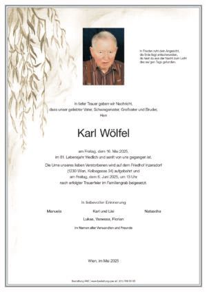 Traueranzeige von Karl Wölfel