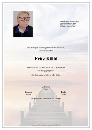 Traueranzeige von Fritz Kölbl