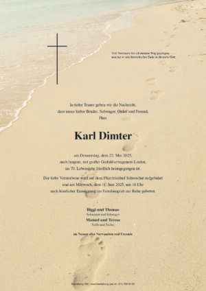 Traueranzeige von Karl Dimter