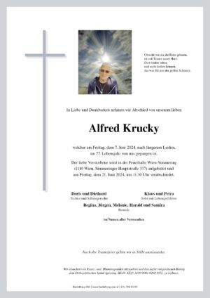 Traueranzeige von Alfred Krucky
