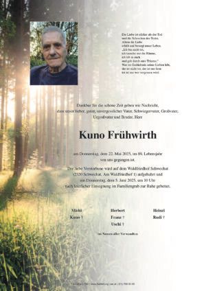 Traueranzeige von Kuno Frühwirth