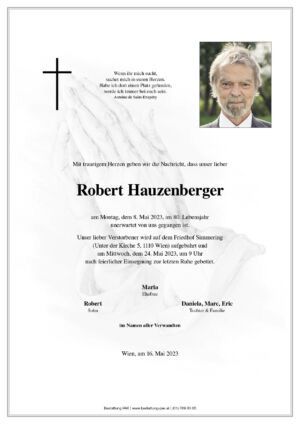 Traueranzeige von Robert Hauzenberger