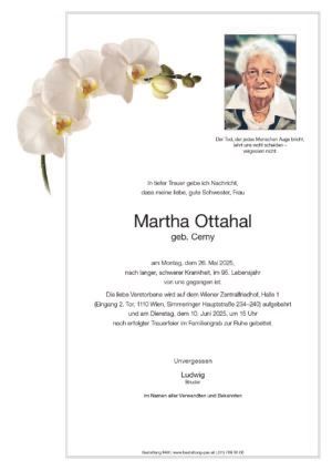 Traueranzeige von Martha Ottahal