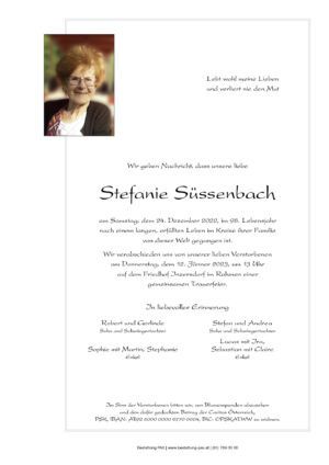 Traueranzeige von Stefanie Süssenbach