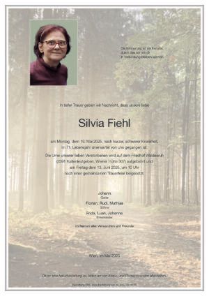 Traueranzeige von Silvia Fiehl