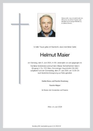 Traueranzeige von Helmut Maier