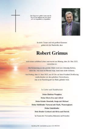 Traueranzeige von Robert Grimus