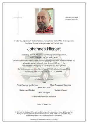 Traueranzeige von Johannes Hienert