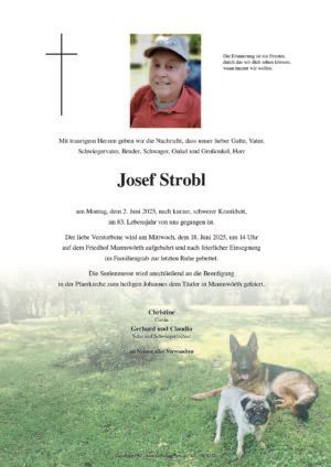 Traueranzeige von Josef Strobl