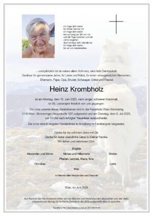 Traueranzeige von Heinz Krombholz