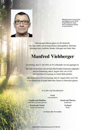 Traueranzeige von Manfred Viehberger