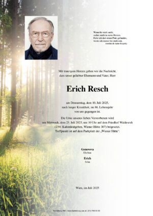 Traueranzeige von Erich Resch
