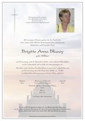 Traueranzeige von Brigitte Blazey