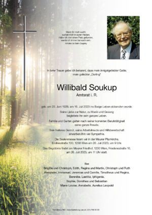 Traueranzeige von Willibald Soukup