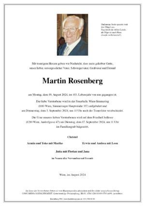 Traueranzeige von Martin Rosenberg