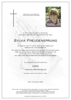 Traueranzeige von Sylvia Freudensprung