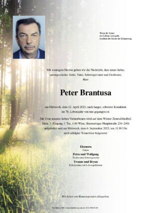 Traueranzeige von Peter Brantusa