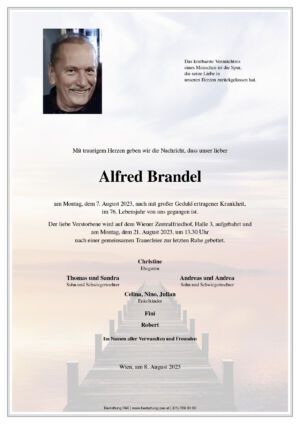 Traueranzeige von Alfred Brandel