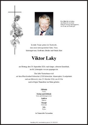 Traueranzeige von Viktor Laky