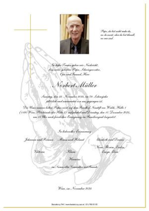 Traueranzeige von Norbert Müller