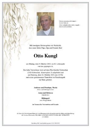 Traueranzeige von Otto Kungl