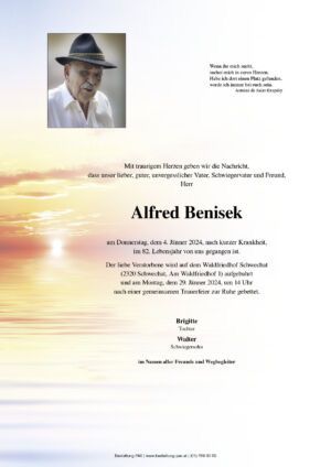 Traueranzeige von Alfred Benisek
