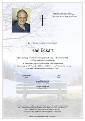 Traueranzeige von Karl Eckart