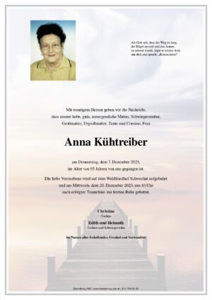 Traueranzeige von Anna Kühtreiber
