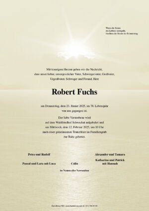 Traueranzeige von Robert Fuchs